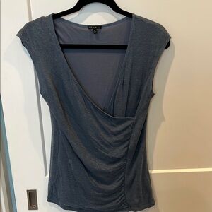 Theory Blue Draped Women's Top, M